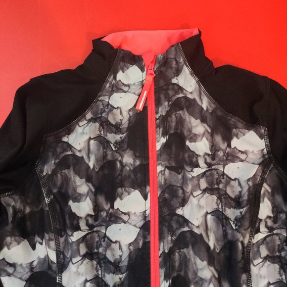 Mondetta black pink zip up  jacket with thumb holes and pockets - Picture 2 of 9